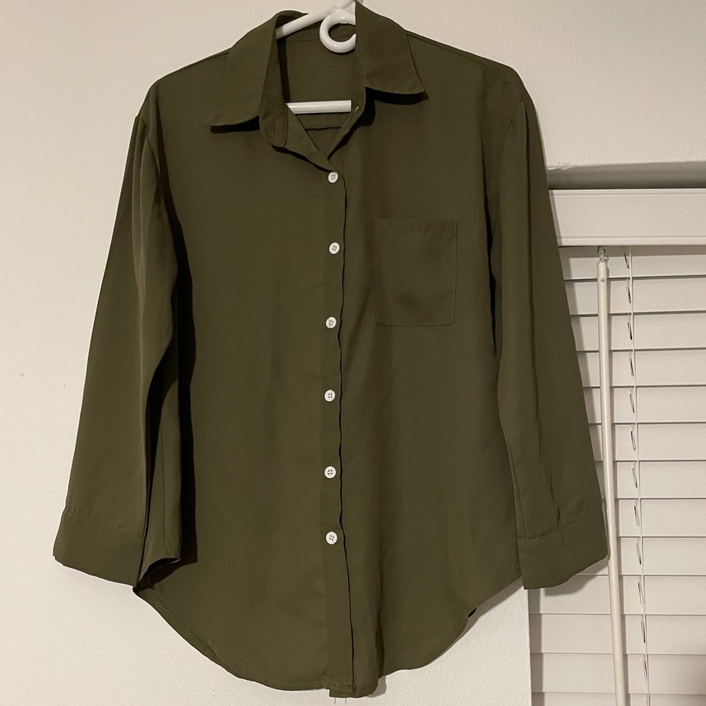Women's Army Green Blouse